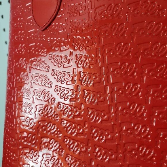 Folli Follie Red Patent Logomania Handbag - Picture 4 of 14
